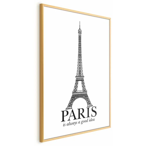  Plakat - Paris Is Always a Good Idea 29.7x42 Zlatni okvir Cene