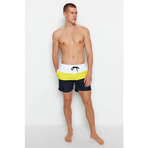 Trendyol Swim Shorts - Yellow - Colorblock