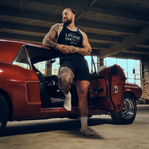 GymBeam Majica bez rukava Lifting Society Black Cijene