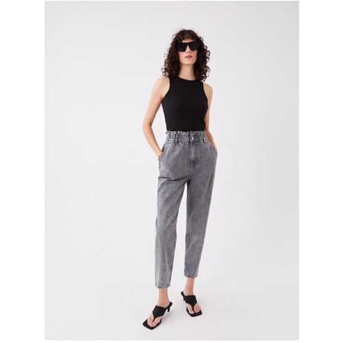LC Waikiki High Waist Paperbag Women&amp;#039;s Jean Trousers Slike