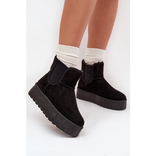 Boto Women&amp;#039;s Snow Boots With Elastic Insert Black Kiora Slike