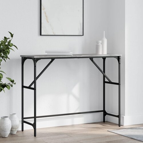 vidaXL Klubska mizica siva sonoma 100x32x75 cm inženirski les Cene