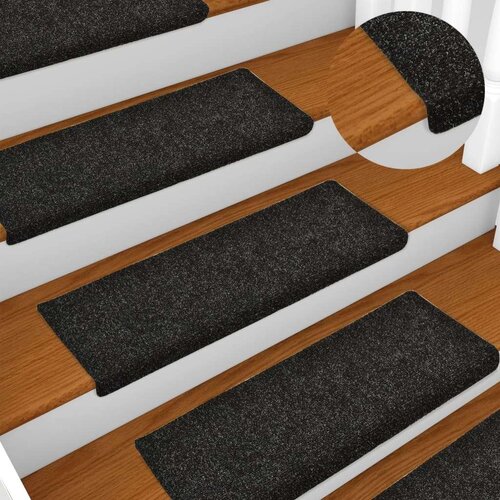  Otirači za stepenice 15 kom prošiveni 65x21x4 cm crni Cijene
