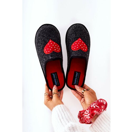 Kesi Household slippers Panto Fino II267009 Black-Red Slike