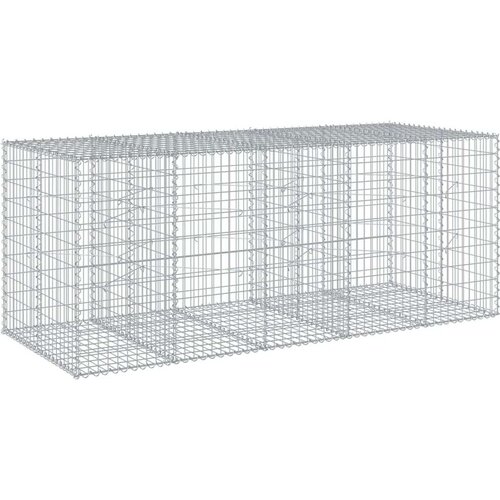 VidaXL Gabionska ko&amp;scaron;ara s poklopcem 250x100x100 cm pocinčano željezo Slike