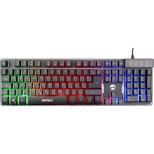  Gaming Everest KB-GX9 Black USB Rainbow Color Backlight, BiH layout