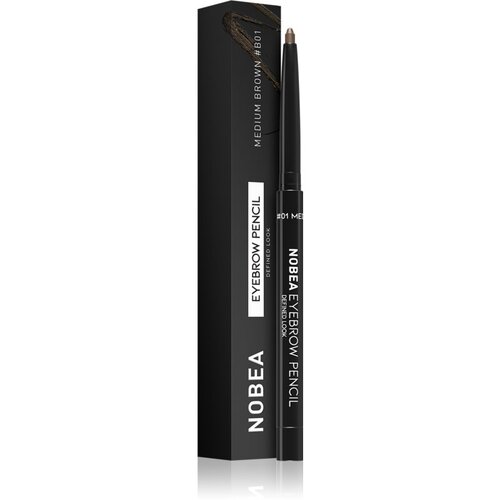 NOBEA Day-to-Day Eyebrow Pencil samodejni svinčnik za obrvi 01 Medium brown 0,3 g Slike