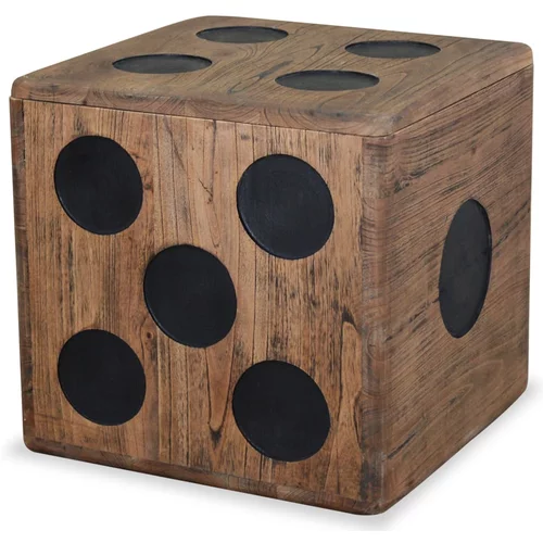  Kutija za pohranu od drva mindi 40 x 40 x 40 cm dizajn kocke