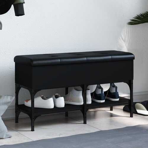 vidaXL Klupa za cipele crna 82x32x45 cm od konstruiranog drva Cijene