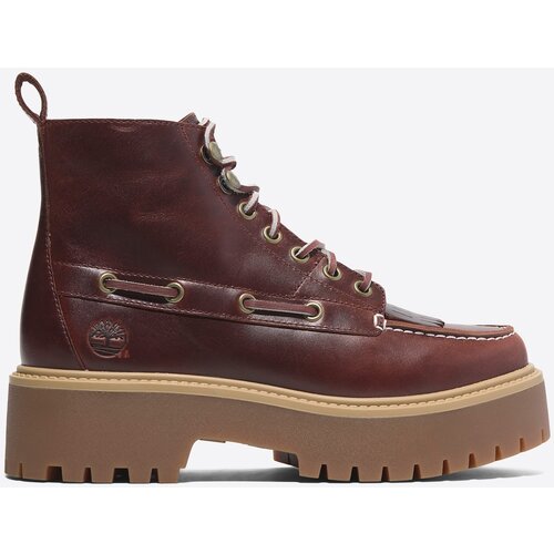 Timberland Gležnarji z vezalkami burgund Slike