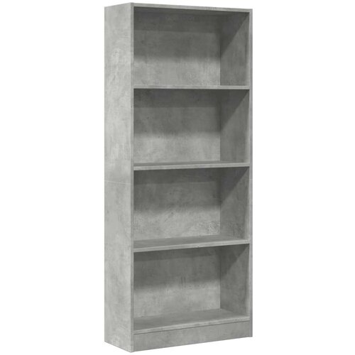 VidaXL Regal za knjige boja betona 60x24x143 cm konstruirano drvo Slike