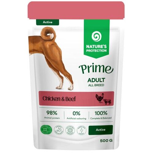Nature's Protection Prime sos za pse - Adult Active Chicken&Beef 85g Cene