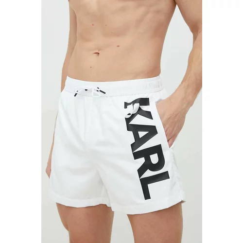 Karl Lagerfeld Kopalne kratke hlače bela barva