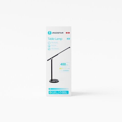 Aigostar LED prigu&amp;scaron;iva dodirna stona lampa LED/8W/230V 3000-6000K crna Slike