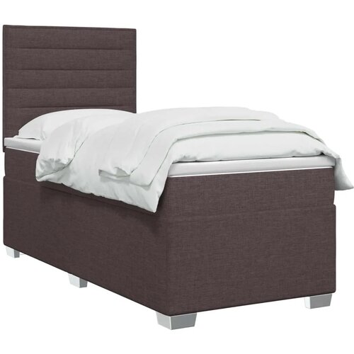  Boxspring krevet s madracem Tamno smeđa 80 x 200 cm Tkanina - Tamno smeđa 80 x 200 cm Dizajn linija Slike