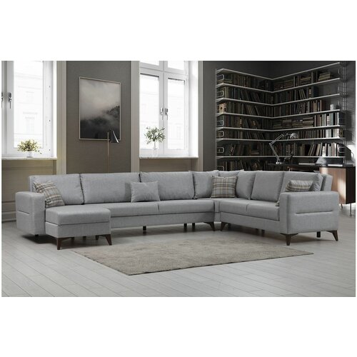Atelier Del Sofa kristal 3+Corner+2 v2 - light grey light grey corner sofa-bed Cene