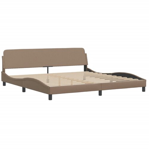 VidaXL Posteljni okvir z vzglavjem kapučino 200x200 cm umetno usnje, (21072852) Slike