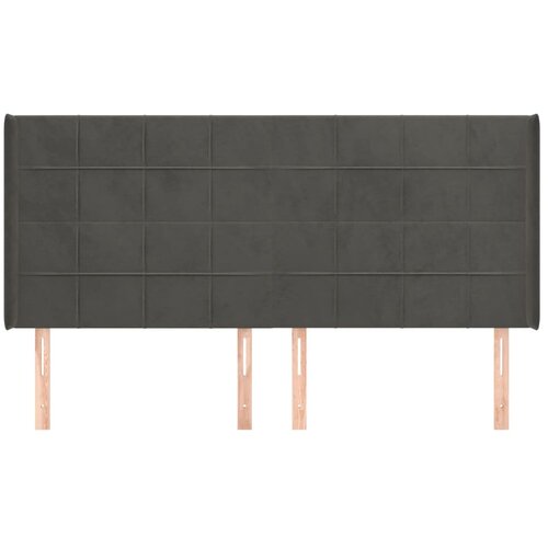  Uzglavlje s u&amp;scaron;ima tamnosivo 203x16x118/128 cm bar&amp;scaron;unasto Slike