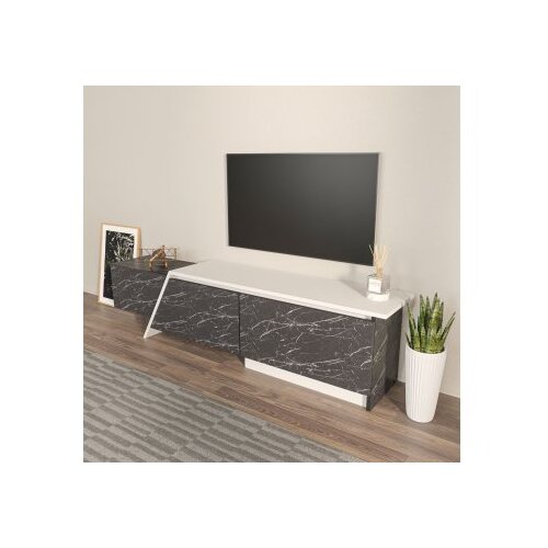 Hanah home tv polica zonas grey white Cene