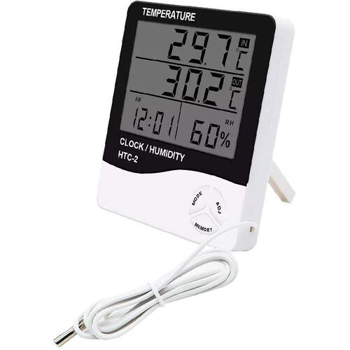  Digitalni merač temperature i vlage sa sondom HTC 2, Beli Cene