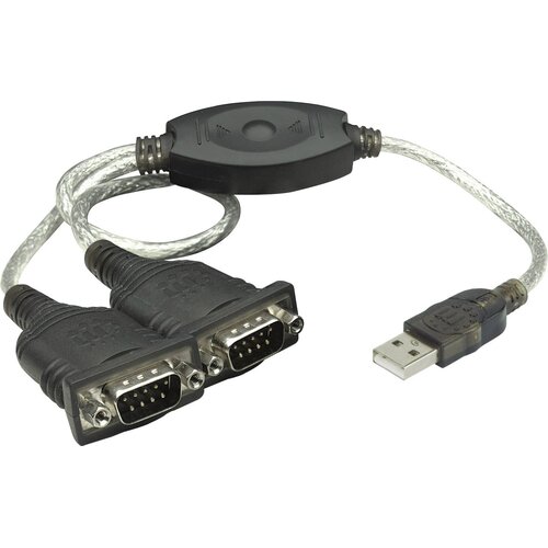Manhattan Serijski\, USB 1.1 priključni kabel [2x D-SUB-vtič 9pol. - 1x USB 2.0 vtič A] 0.45 m črn-srebrn (20416516) Cene