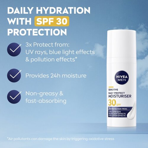 Nivea MEN Sensitive hidratantna dnevna krema SPF 30 50 ml Slike