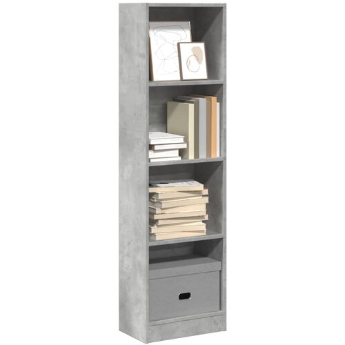  Regal za knjige boja betona 40x24x143 cm konstruirano drvo Cijene