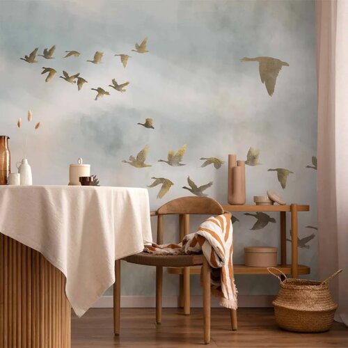  Foto tapeta - Golden Geese 200x140 Vodootporna Cene