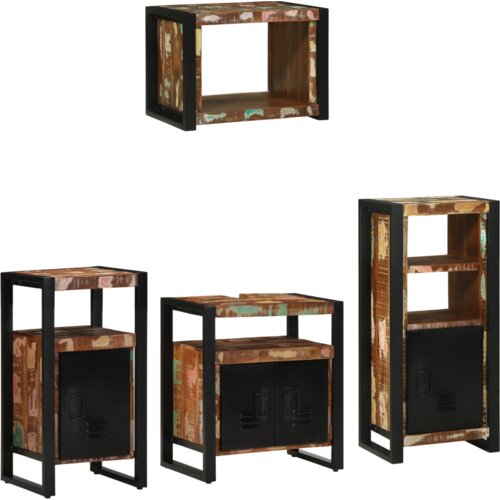 vidaXL Set namještaja za kupaonicu 4 pcs Čvrsto reciklirano drvo Cijene