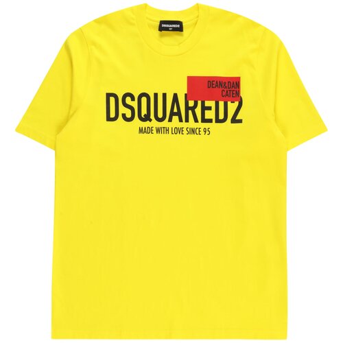 Dsquared2 Majica rumena / temno rdeča / črna Slike