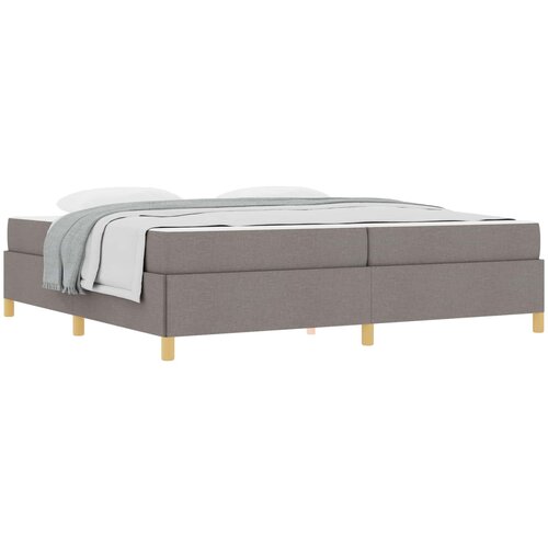  Krevetna konstrukcija Sivo-smeđa 200 x 200 cm tkanina Slike