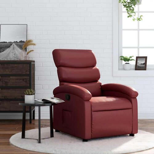  Naslonjač od umjetne kože crvena boja vina Cijene