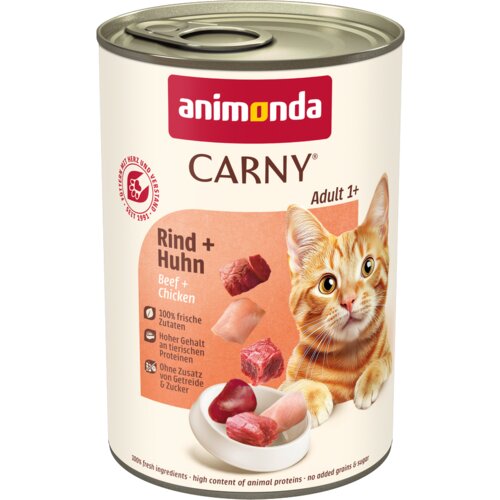 Ekonomično pakiranje animonda Carny adult 24 x 400 g - Govedina i piletina Cijene