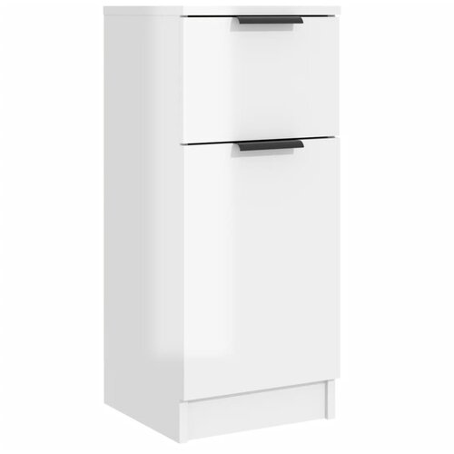 Maison Chic Komoda - Predalnik visok sijaj bela 30x30x70 cm konstruiran les, (21722388) Cene