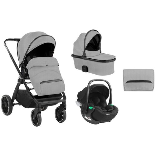 Kikka Boo kolica tiffany 3in1 premium set sa auto sedištem i-trail i-size i tvrdom korpom light grey Cene