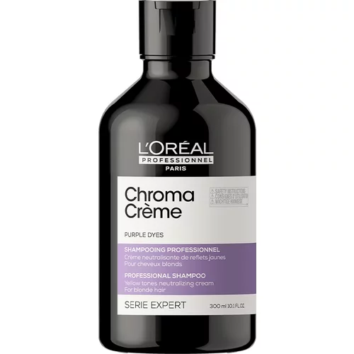 Loreal Professionnel Paris Chroma Crème Professional Shampoo Purple Dyes šampon za svetle lase za nevtralizacijo rumenih odtenkov 300 ml za ženske