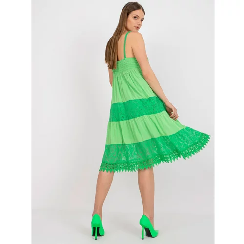 Fashion Hunters A green viscose dress made of OH BELLA