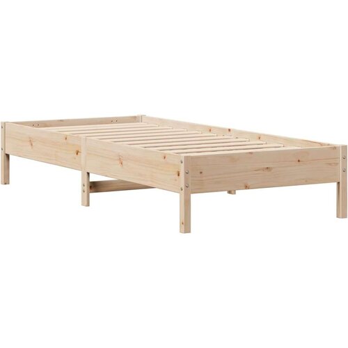VidaXL Krevet s regalom za knjige bez madraca 75x190 cm borovina Slike