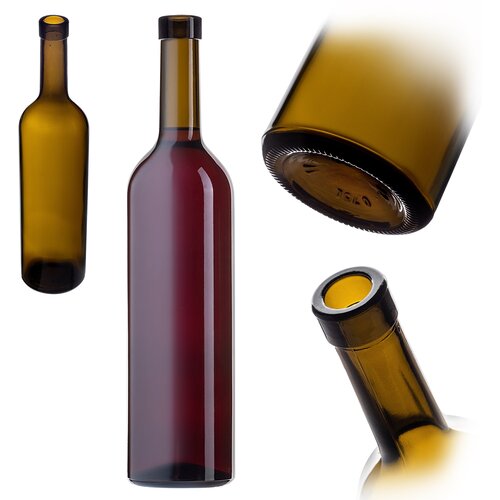 KADAX steklenice za vino Bordeaux liker 0,75 l 750 ml steklenica za vino, jabolčnik, olive, (5000354935) Cene