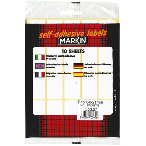  ETIKETE SLEP 34X21MM PK10L MARKIN 10027 BLISTER Cene