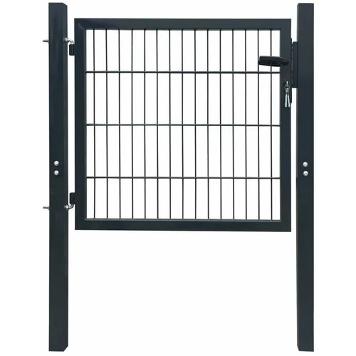 vidaXL vrata za ogradu od čelika 105 x 150 cm antracit
