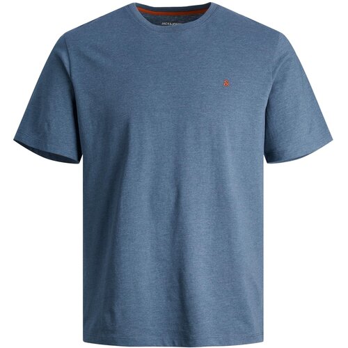 Jack & Jones Majica 'EPAULOS' moder denim / temno oranžna Cene