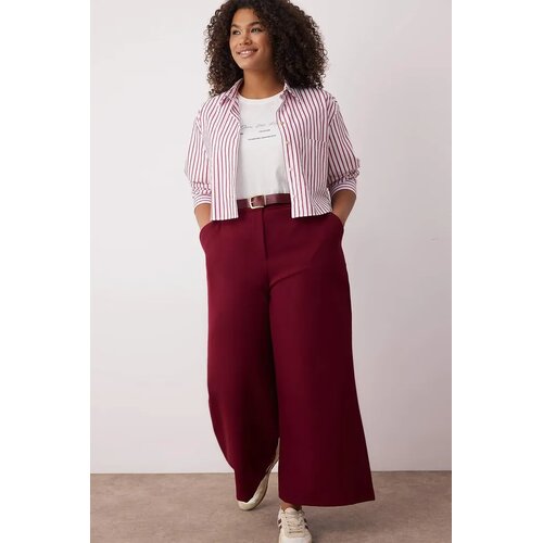 Trendyol Ženske pantalone Tbbaw26Ar00001, Bordo Slike