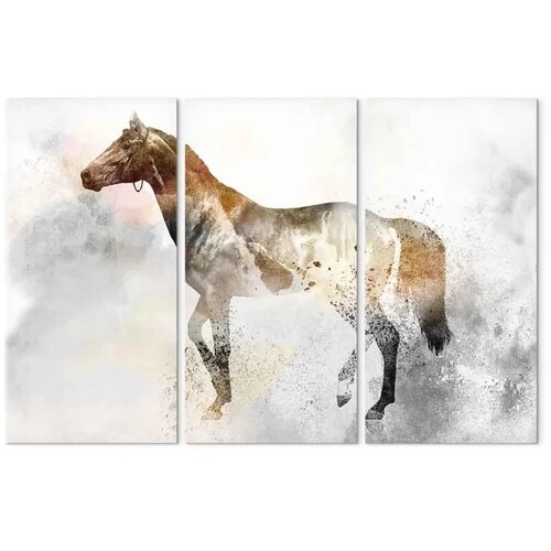  Slika - Fiery Steed (3 Parts) 90x60 Na talijanskom platnu Slike