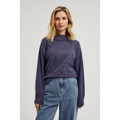 Moodo Women's turtleneck sweater - purple Slike