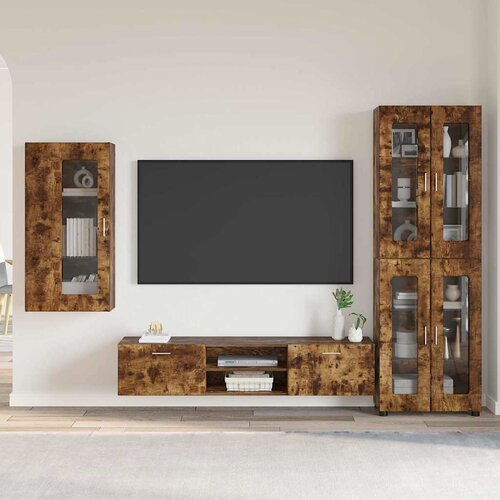  Set TV komoda FLORIN 3 kom. Dimljeni hrast Konstruirano drvo Cene