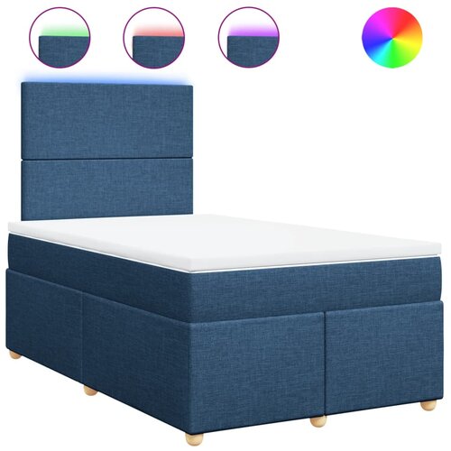 Maison Chic Box spring postelja - Vzmetna postelja z vzmetnico moder 120x200 cm blago SL23498, (21879694) Cene