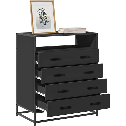 vidaXL Ormar s ladicama crni 70x41x83,5 cm izrađeno drvo Cene