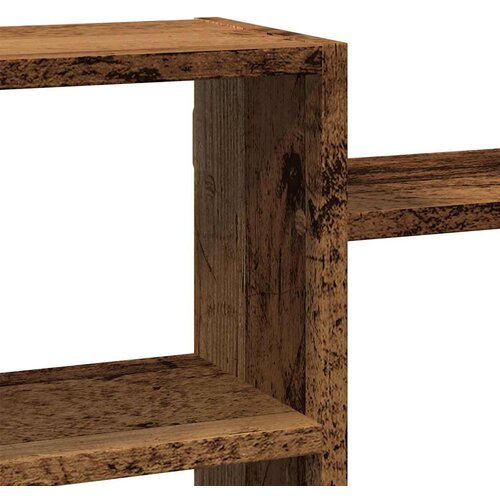  Zidna polica boja staro drvo 129x18x42 cm konstruirano drvo Slike
