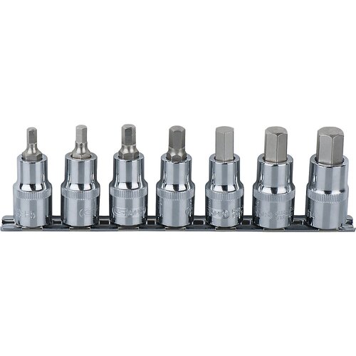 Ks Tools Komplet natičnih nastavkov 1/2&amp;#039;&amp;#039; CHROMEplus, kratka izvedba, inbus, 7 kosov Slike